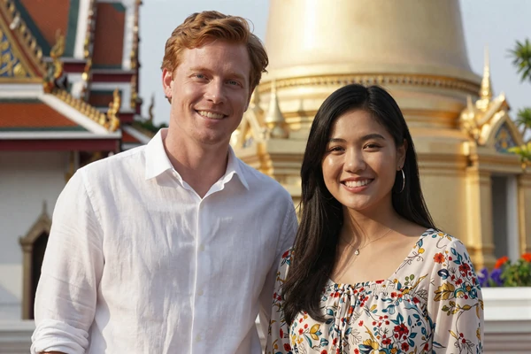 Daniel and Ploy couple from USA and Thailand success story on LesyaLove