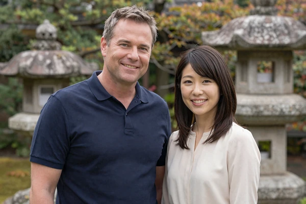 James and Yuki interracial couple from USA and Japan found love online